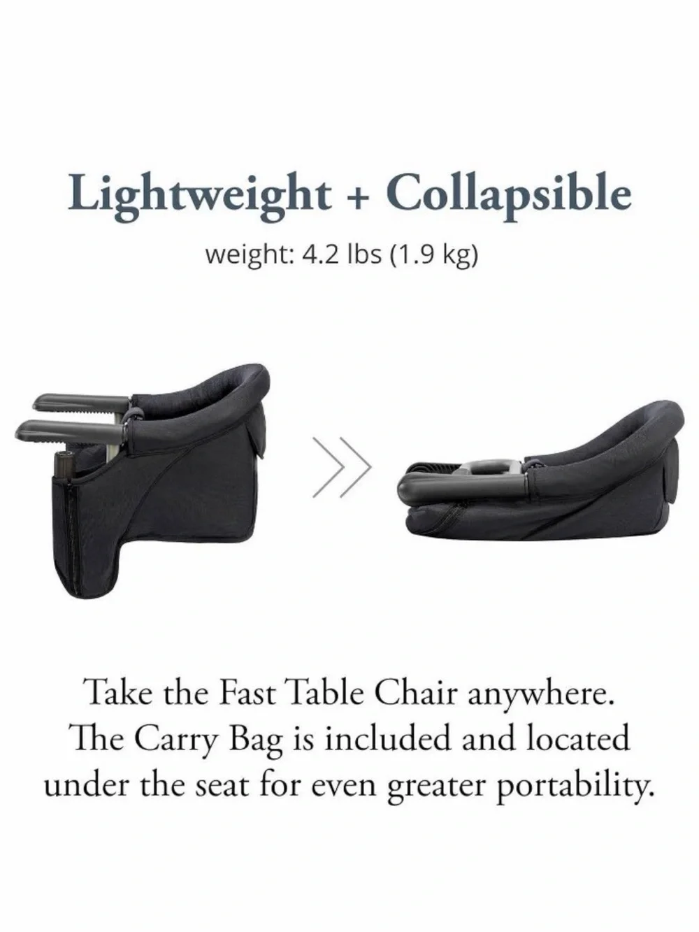 inglesina fast table hook on high chair in black